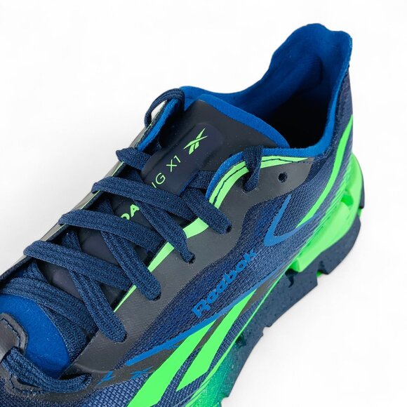 Reebok FloatZig X1 Vector Navy Solar Lime Men\'s Running Shoes Sneakers 100210159 main image 6